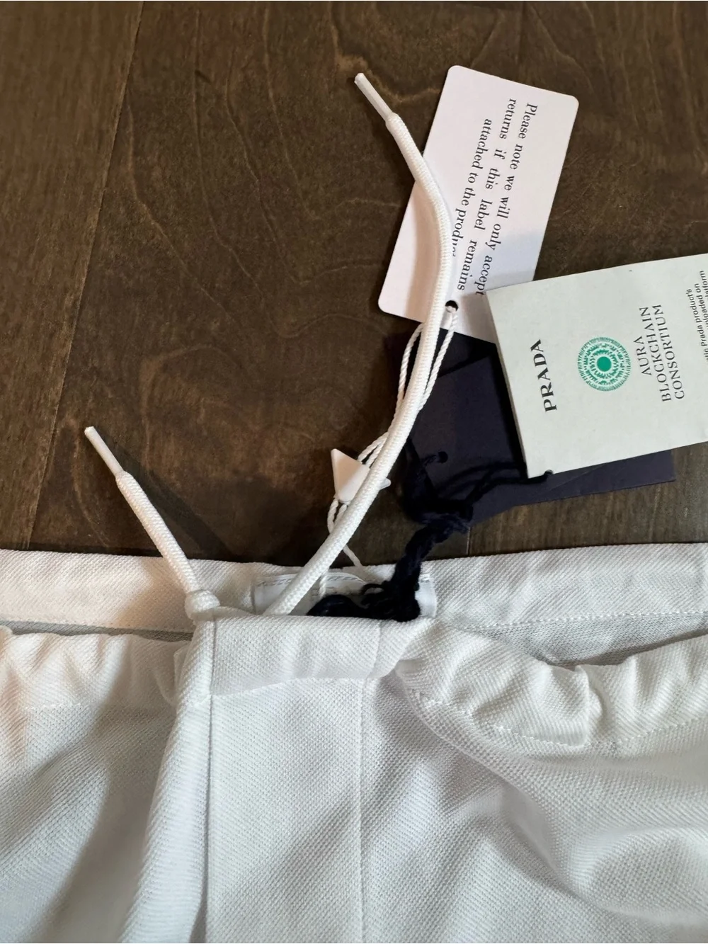 Prada Mesh White Casual Knit Shorts